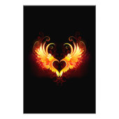Angel Fire Heart with Wings Fotodruck (Vorne)