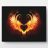 Angel Fire Heart with Wings Fotoplatte (Vorderseite)