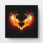 Angel Fire Heart with Wings Fotoplatte (Vorderseite)