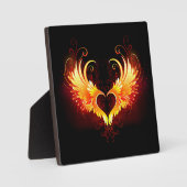 Angel Fire Heart with Wings Fotoplatte (Vorderseite)