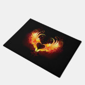 Angel Fire Heart with Wings Fußmatte (Schrägansicht)
