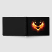 Angel Fire Heart with Wings Gästebuch (Voll)