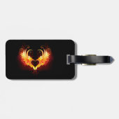 Angel Fire Heart with Wings Gepäckanhänger (Rückseite horizontal)