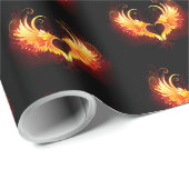 Angel Fire Heart with Wings Geschenkpapier (Rolleneckpunkt)