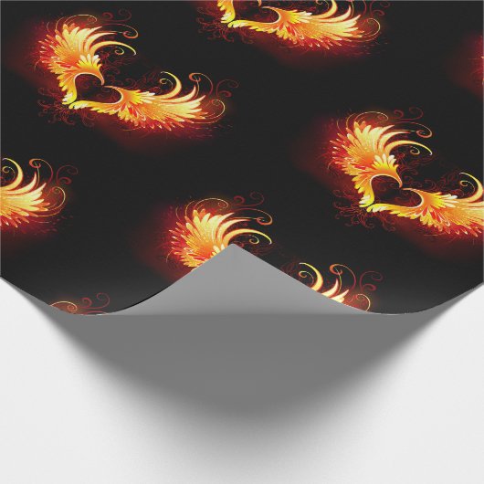 Angel Fire Heart with Wings Geschenkpapier (Ecke)