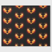 Angel Fire Heart with Wings Geschenkpapier (Flach)