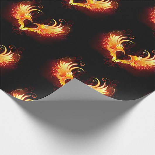 Angel Fire Heart with Wings Geschenkpapier (Ecke)