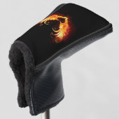 Angel Fire Heart with Wings Golf Headcover (3/4 Vorderseite)