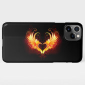 Angel Fire Heart with Wings iPhone Hülle (Rückseite (Horizontal))