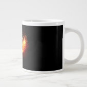 Angel Fire Heart with Wings Jumbo-Tasse (Rechts)