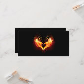Angel Fire Heart with Wings Karte (Vorderseite/Rückseite Beispiel)