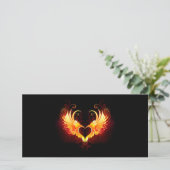 Angel Fire Heart with Wings Karte (Stehend Vorderseite)