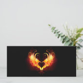 Angel Fire Heart with Wings Karte (Stehend Vorderseite)