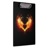 Angel Fire Heart with Wings Klemmbrett (Rechts)