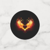 Angel Fire Heart with Wings Konfetti (Klein Vorderseite)