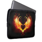 Angel Fire Heart with Wings Laptopschutzhülle (Vorne Rechts)