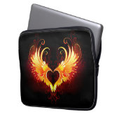 Angel Fire Heart with Wings Laptopschutzhülle (Vorderseite Links)