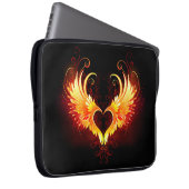 Angel Fire Heart with Wings Laptopschutzhülle (Vorne Rechts)