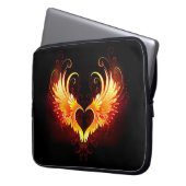 Angel Fire Heart with Wings Laptopschutzhülle (Vorderseite Links)