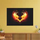 Angel Fire Heart with Wings Leinwanddruck (Insitu (Wohnzimmer))
