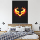 Angel Fire Heart with Wings Leinwanddruck (Insitu (Schlafzimmer))