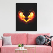 Angel Fire Heart with Wings Leinwanddruck (Insitu (Wohnzimmer))