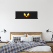 Angel Fire Heart with Wings Leinwanddruck (Insitu (Schlafzimmer))