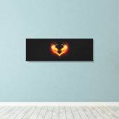 Angel Fire Heart with Wings Leinwanddruck (Insitu (Holzboden))