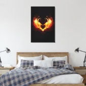 Angel Fire Heart with Wings Leinwanddruck (Insitu (Schlafzimmer))