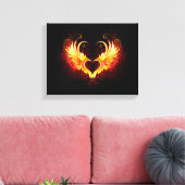 Angel Fire Heart with Wings Leinwanddruck (Insitu (Wohnzimmer))