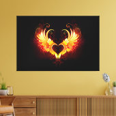 Angel Fire Heart with Wings Leinwanddruck (Insitu (Wohnzimmer))