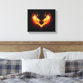 Angel Fire Heart with Wings Leinwanddruck (Insitu (Schlafzimmer))