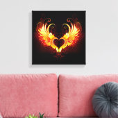 Angel Fire Heart with Wings Leinwanddruck (Insitu (Wohnzimmer))