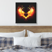 Angel Fire Heart with Wings Leinwanddruck (Insitu (Schlafzimmer))