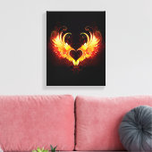 Angel Fire Heart with Wings Leinwanddruck (Insitu (Wohnzimmer))