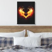 Angel Fire Heart with Wings Leinwanddruck (Insitu (Schlafzimmer))