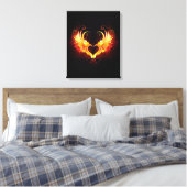 Angel Fire Heart with Wings Leinwanddruck (Insitu (Schlafzimmer))