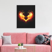 Angel Fire Heart with Wings Leinwanddruck (Insitu (Wohnzimmer))