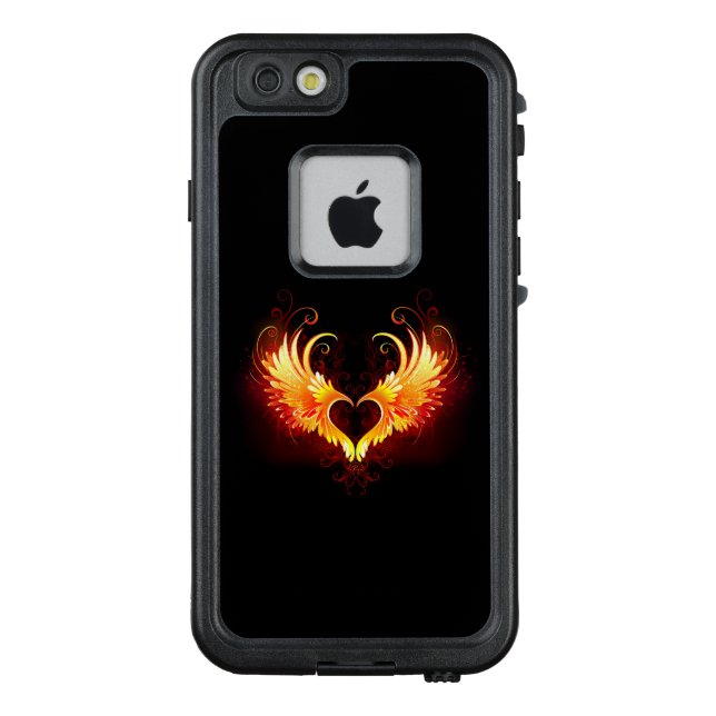 Angel Fire Heart with Wings LifeProof iPhone Hülle (Rückseite)