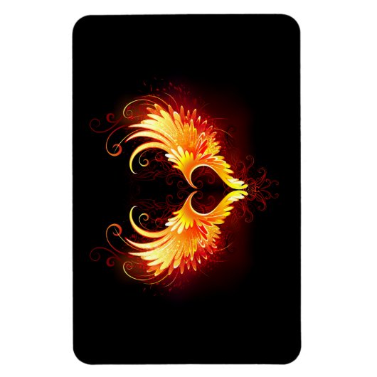 Angel Fire Heart with Wings Magnet (Vertikal)