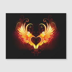 Angel Fire Heart with Wings Magneteinladung