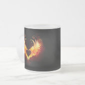 Angel Fire Heart with Wings Mattglastasse (Vorderseite Links)