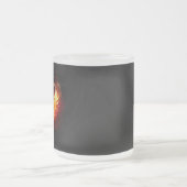 Angel Fire Heart with Wings Mattglastasse (Mittel)