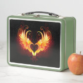 Angel Fire Heart with Wings Metall Brotdose (Beispiel)