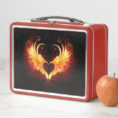 Angel Fire Heart with Wings Metall Brotdose (Beispiel)