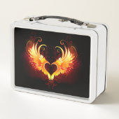 Angel Fire Heart with Wings Metall Brotdose (Rückseite)