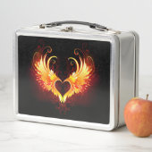 Angel Fire Heart with Wings Metall Brotdose (Beispiel)