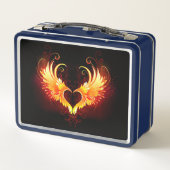 Angel Fire Heart with Wings Metall Brotdose (Rückseite)