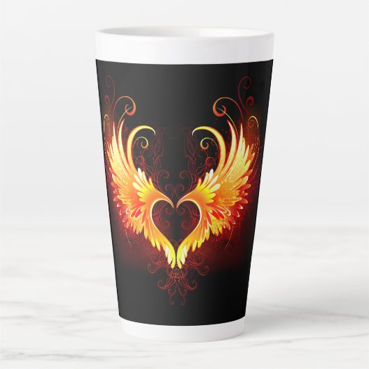 Angel Fire Heart with Wings Milchtasse (Vorderseite)
