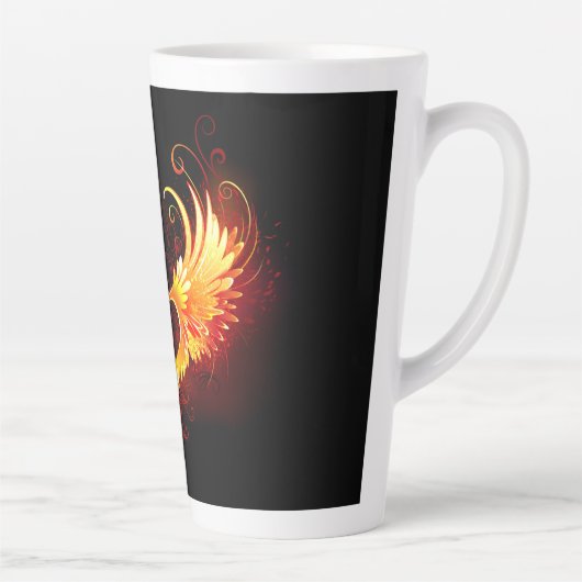 Angel Fire Heart with Wings Milchtasse (Rechts)